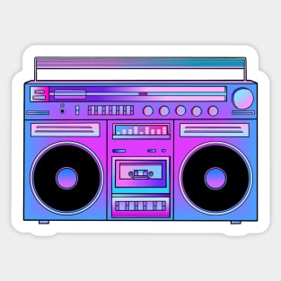 Musical Cotton Candy Blue Pink Boombox Sticker